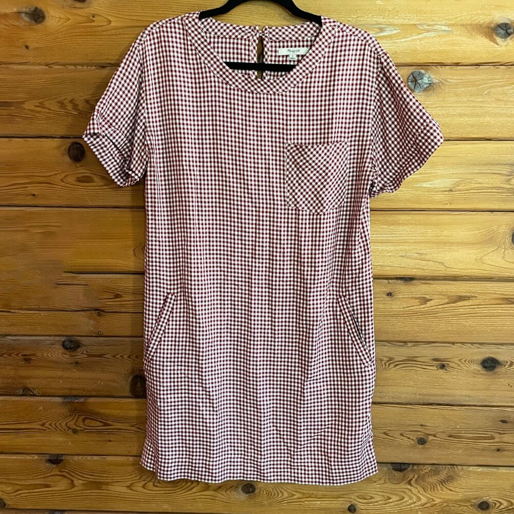 Madewell Filmscore Gingham Check Shirt Dress Size Small